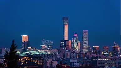 4K北京CBD夜景渐变延时摄影视频的预览图